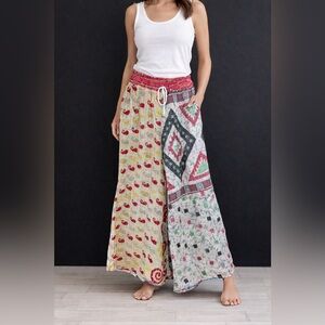 One of A Kind Kantha Wide Legs